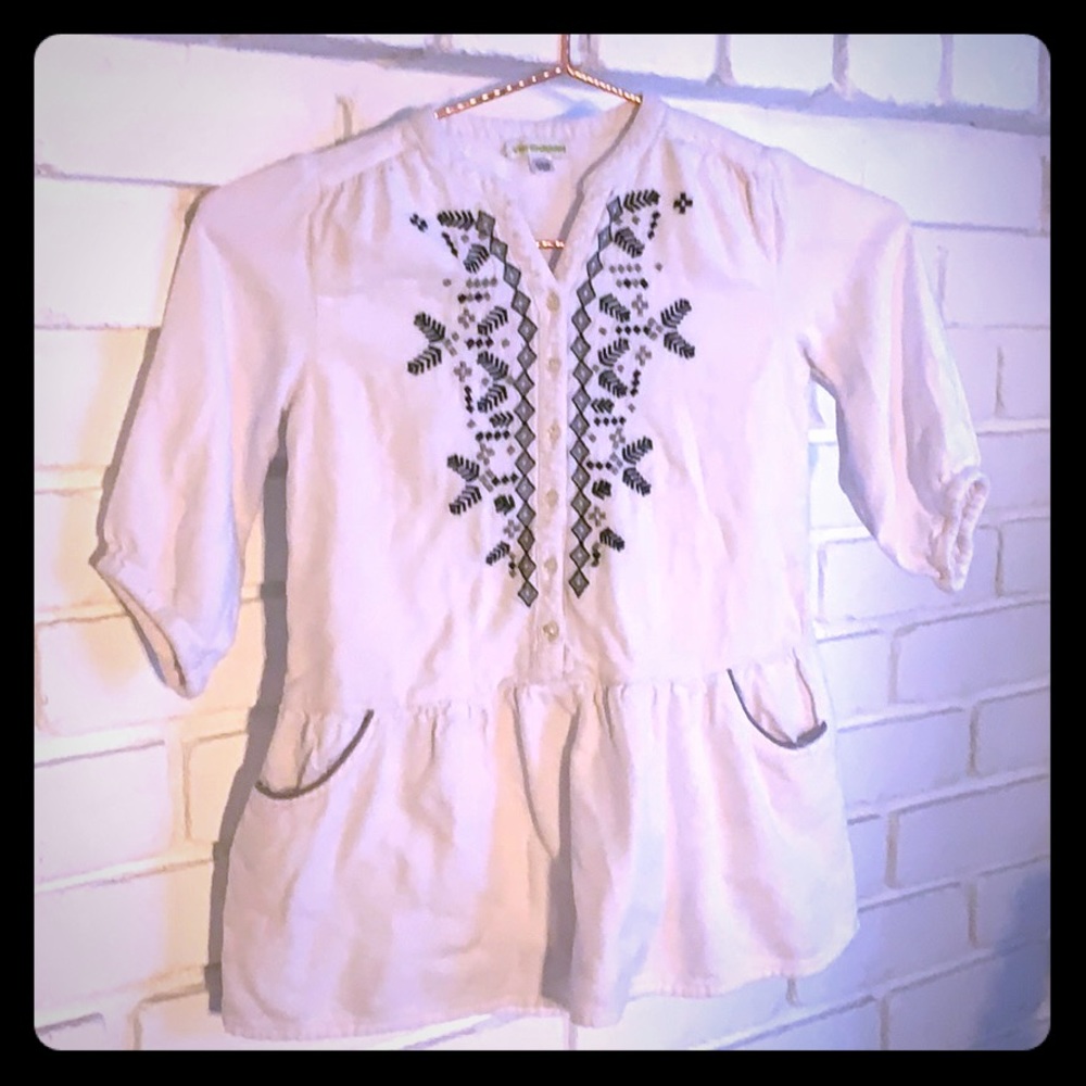 Girls white embroidered dress